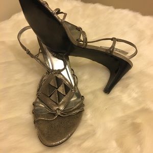 Pewter Sandal, All Leather Upper